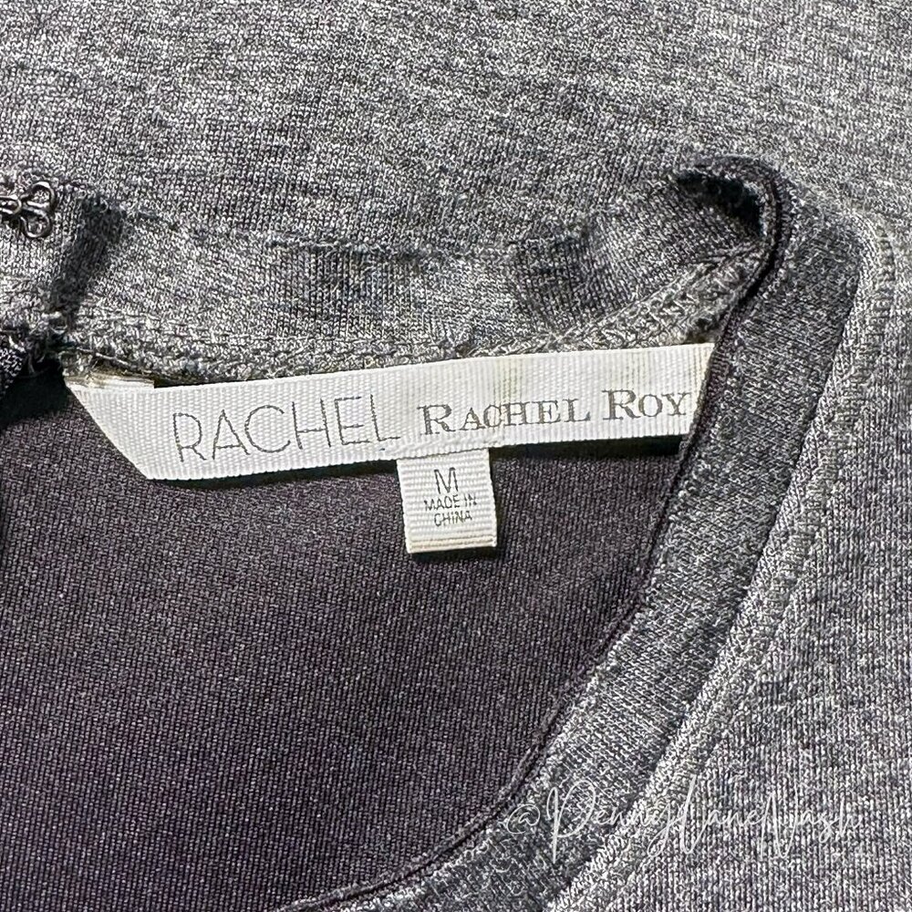 Rachel Roy Amelia Pleated Peplum Tank Top Charcoal - Picture 7 of 12